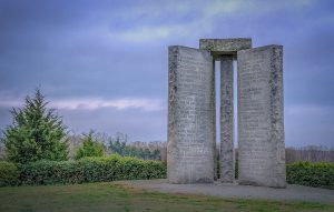 Georgia Guidestones  10 of the world's biggest unsolved mysteries  "Of the 10 commandments, the first one is perhaps the most controversial: "Maintain humanity under 500,000,000..." - conspiracy