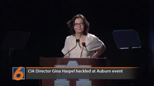 Gina Haspel Heckled at Campus Event - YouTube