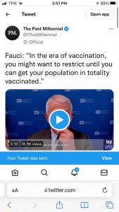 Fauci: You have no rights if you aren&rsquo;t vaccinated. : conspiracy